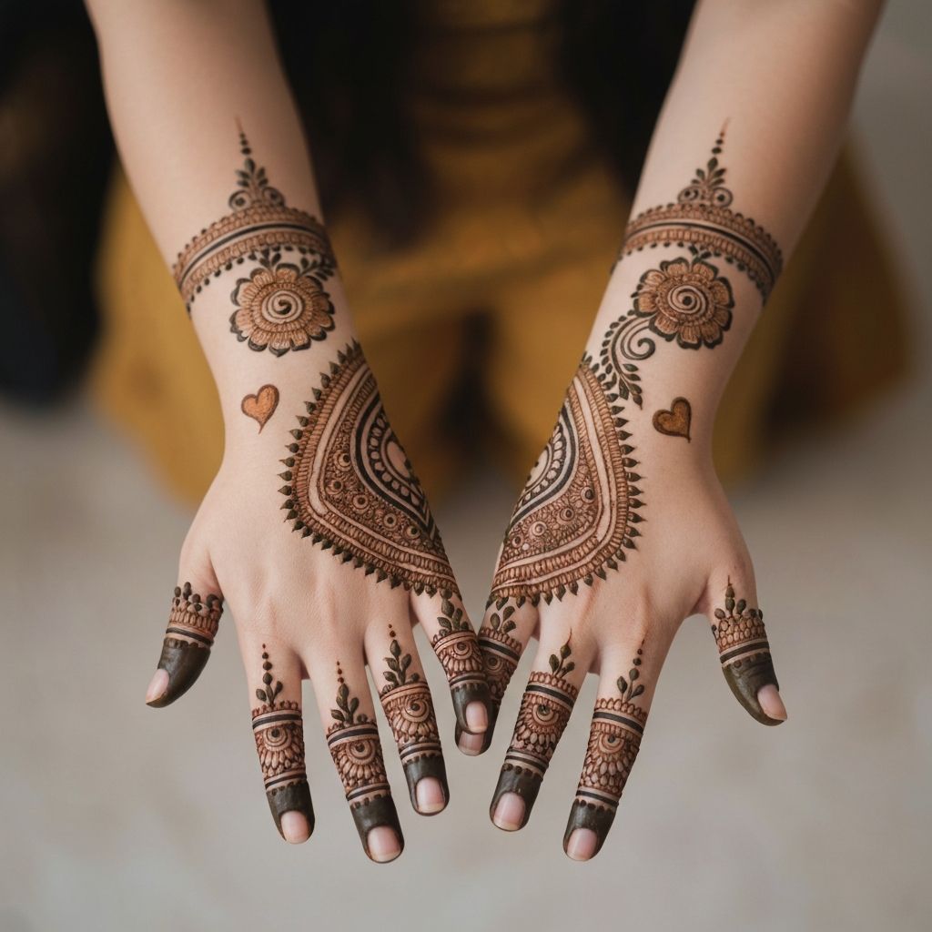 Engagement mehndi design